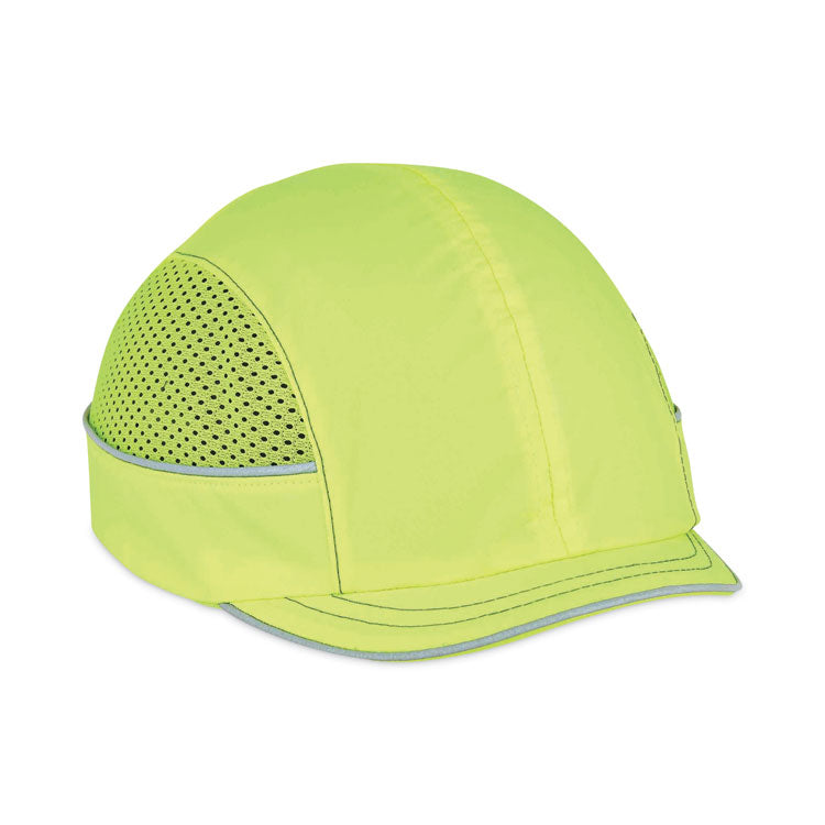 Skullerz 8950 Bump Cap, Micro Front Brim, 3X-Small to Large (Up to 7.5), 0.01" Insert, Lime