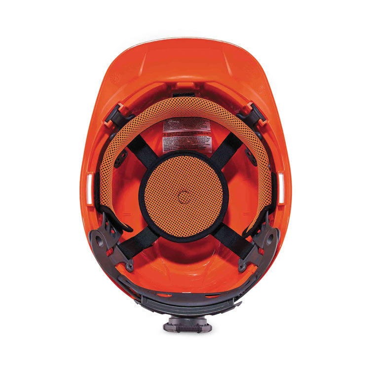 Skullerz 8970 Class E Hard Hat Cap Style, 4-Point Standard Ratchet Suspension, One Size Fits Most (6.5 to 8), Orange