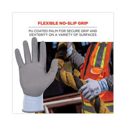 ProFlex 7025 ANSI A2 PU Coated CR Gloves, EN388: 2X42B, 9" Long, 2X-Large, Blue, Pair