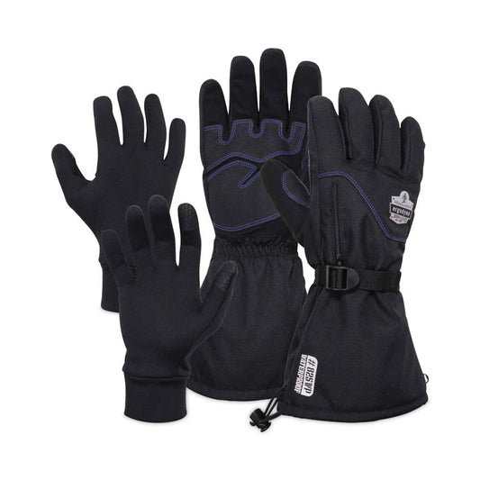 ProFlex 825WP Thermal Waterproof Winter Work Gloves, Medium, Black, Pair