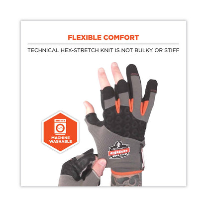 ProFlex 720 Heavy-Duty Framing Gloves, 9" Long, 2X-Large, Gray, Pair