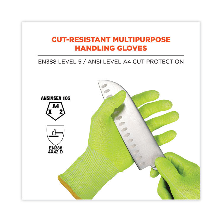 ProFlex 7040 ANSI A4 CR Food Grade Gloves, EN388: 2X4XD, Reversible, 12" Long, 2X-Large, Lime, 144 Pairs/Carton