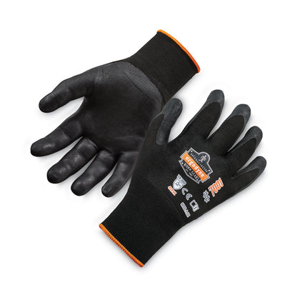 ProFlex 7001 Nitrile-Coated Gloves, EN388: 4121X, 9" Long, Large, Black, Pair