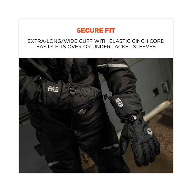 ProFlex 825WP Thermal Waterproof Winter Work Gloves, 2X-Large, Black, Pair