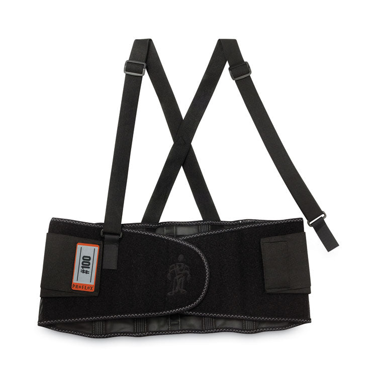 ProFlex 100 Economy Spandex Back Support Brace, 2X-Large, 42" to 46" Waist, Black