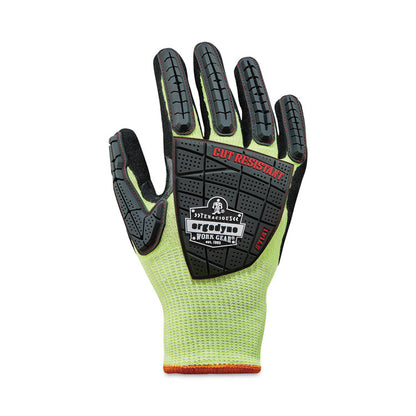 ProFlex 7141 ANSI A4 DIR Nitrile-Coated CR Gloves, EN388: 4X42DP, 9" Long, Small, Lime, Pair