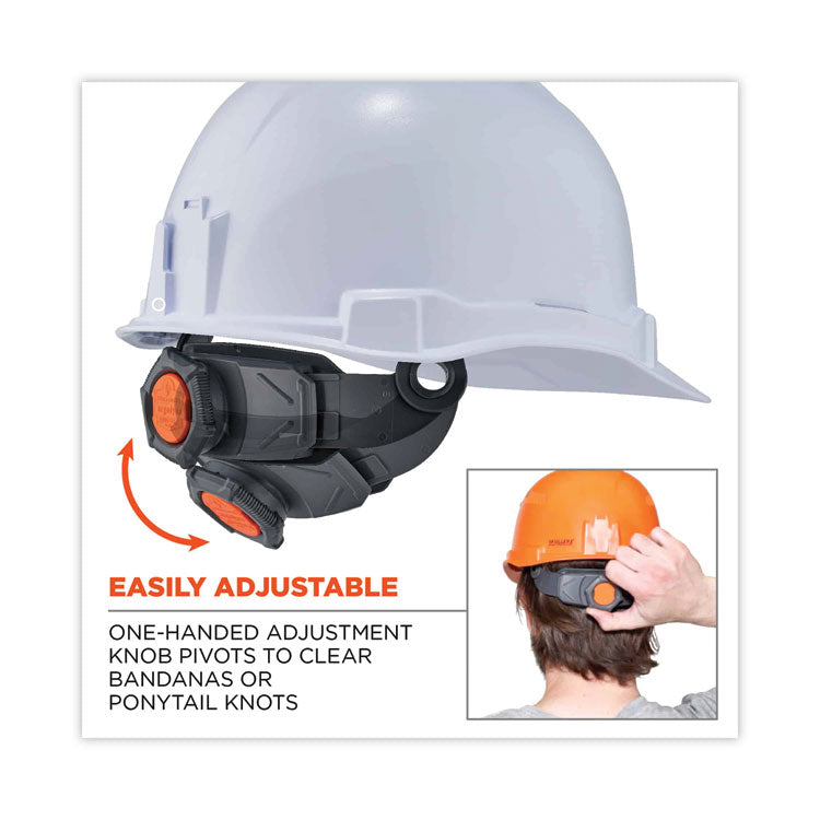 Skullerz 8971 Class E Hard Hat Full Brim, 4-Point Ratchet Suspension, One Size Fits Most (6.5 to 8), White