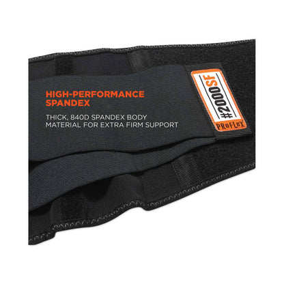 ProFlex 2000SF High-Performance Spandex Back Support Brace, X-Small, 20" to 25" Waist, Black