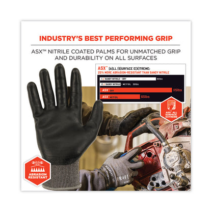 ProFlex 7072 ANSI A7 Nitrile-Coated CR Gloves, EN388: 4X44F, 9" Long, 2X-Large, Gray, Pair