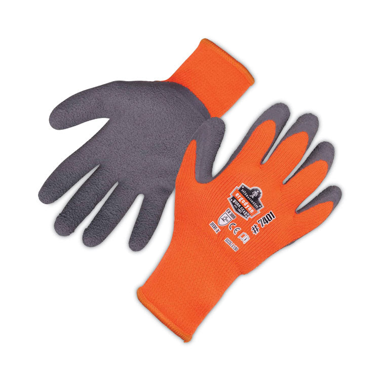 ProFlex 7401-CASE Coated Lightweight Winter Gloves, EN388: 2131X, 9" Long, X-Large, Orange, Pair
