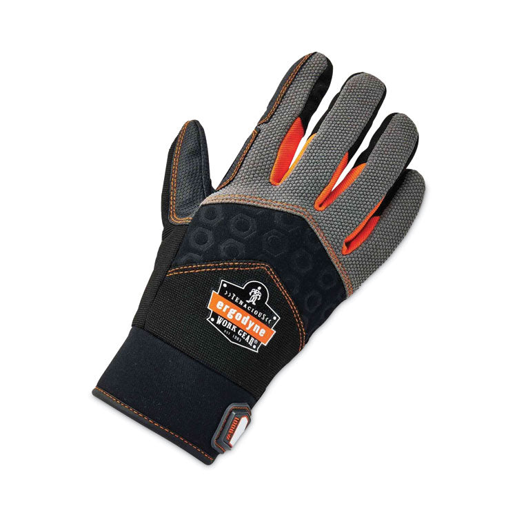 ProFlex 9001 Full-Finger Impact Gloves, EN388: 1121X, Large, Black, Pair