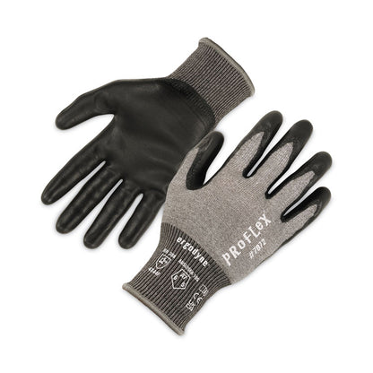 ProFlex 7072 ANSI A7 Nitrile-Coated CR Gloves, EN388: 4X44F, 9" Long, Small, Gray, Pair