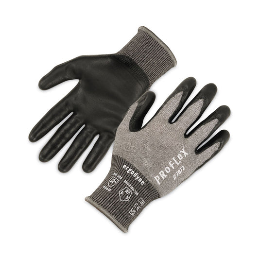 ProFlex 7072 ANSI A7 Nitrile-Coated CR Gloves, EN388: 4X44F, 9" Long, Small, Gray, Pair