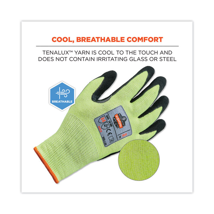 ProFlex 7041 ANSI A4 Nitrile-Coated CR Gloves, EN388: 4X42D, 10" Long, Large, Lime, 144 Pairs/Carton