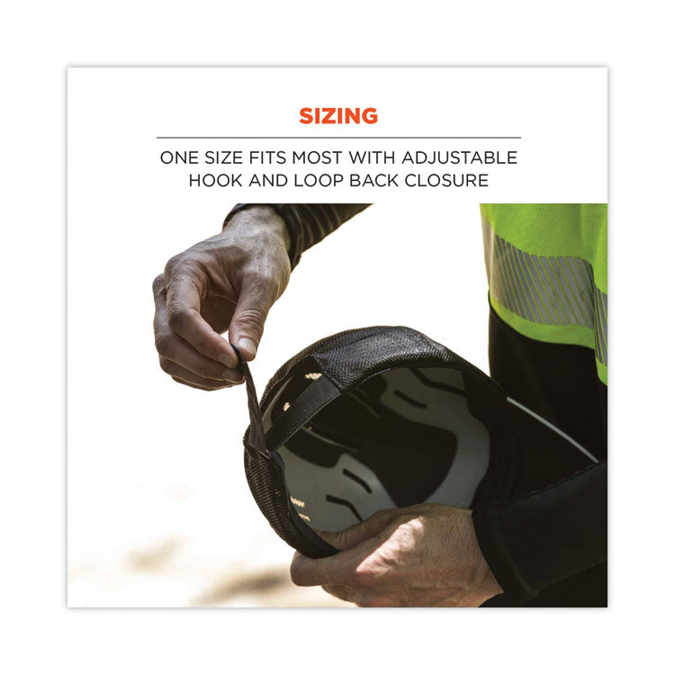 Skullerz 8946 Baseball Cap with Bump Cap Insert, Front Brim, One Size Fits Most, 0.01" Insert, Black