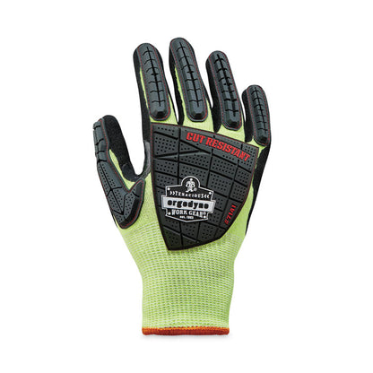 ProFlex 7141 ANSI A4 DIR Nitrile-Coated CR Gloves, EN388: 4X42DP, 9" Long, X-Large, Lime, Pair