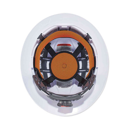 Skullerz 8973 Class C Hard Hat Full Brim, Vented, 4-Point Standard Ratchet Suspension, One Size Fits Most (6.5 to 8), White