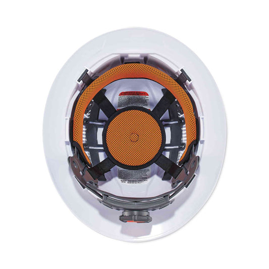 Skullerz 8973 Class C Hard Hat Full Brim, Vented, 4-Point Standard Ratchet Suspension, One Size Fits Most (6.5 to 8), White