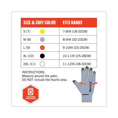 ProFlex 7025 ANSI A2 PU Coated CR Gloves, EN388: 2X42B, 9" Long, 2X-Large, Blue, Pair