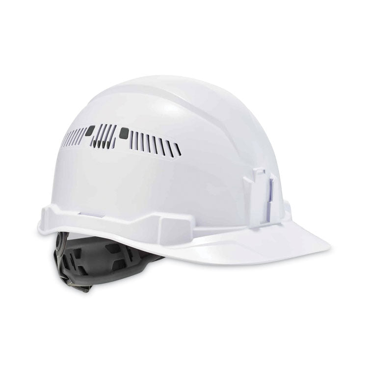 Skullerz 8972 Class C Hard Hat Cap Style, Vented, 4-Point Standard Ratchet Suspension, One Size Fits Most (6.5 to 8), White