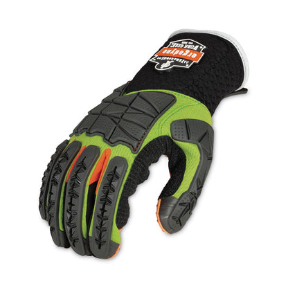 ProFlex 925F(x) Standard Dorsal Impact-Reducing Gloves, EN388: 4121XP, 2X-Large, Black/Lime, Pair