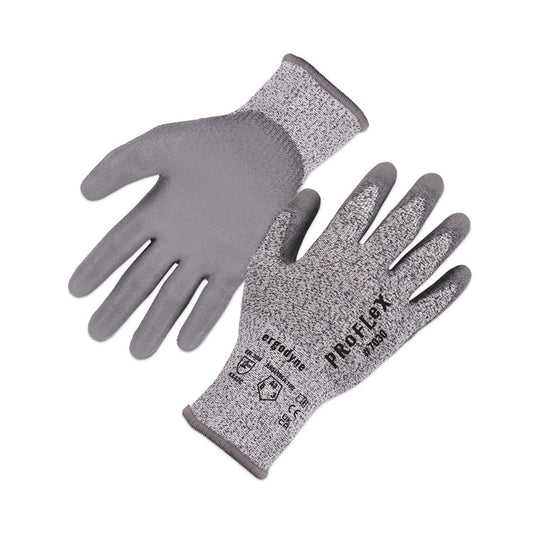 ProFlex 7030 ANSI A3 PU Coated CR Gloves, EN388: 4X42C, 9" Long, Large, Gray, Pair
