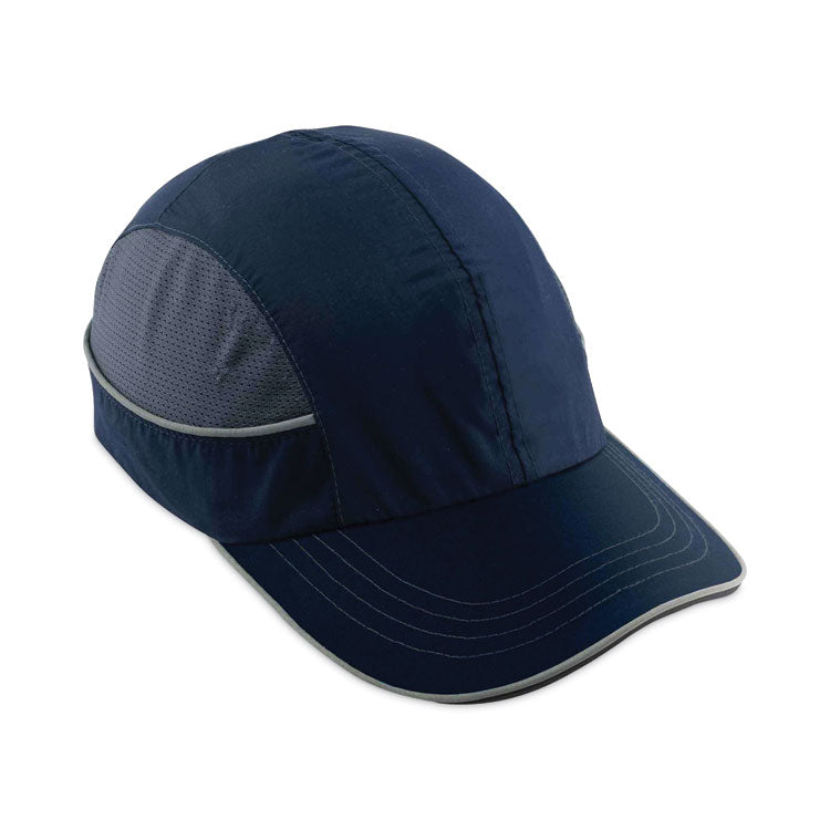 Skullerz 8950XL XL Bump Cap Hat, Long Front Brim, Large to 3X-Large (7.5 and Up), 0.01" Insert, Navy