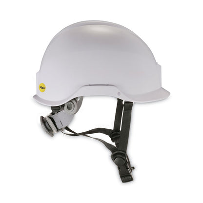 Skullerz 8974-MIPS Class E Safety Helmet with MIPS Technology, MIPS 6-Point Ratchet Suspension, One Size Fits Most, White
