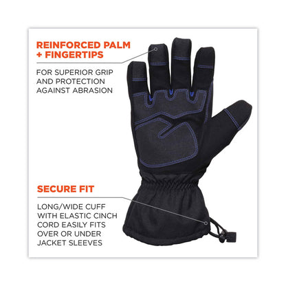ProFlex 819WP Extreme Thermal WP Gloves, EN388: 4222B, 9" Long, Large, Black, Pair