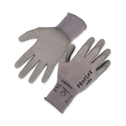 ProFlex 7024 ANSI A2 PU Coated CR Gloves, EN388: 4X42B, 9" Long, Small, Gray, 12 Pairs