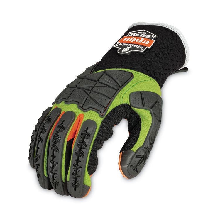 ProFlex 925F(x) Standard Dorsal Impact-Reducing Gloves, EN388: 4121XP, Small, Black/Lime, Pair