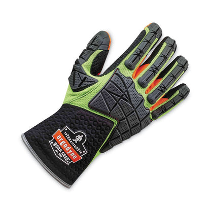 ProFlex 925F(x) Standard Dorsal Impact-Reducing Gloves, EN388: 4121XP, Medium, Black/Lime, Pair