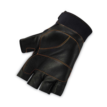 ProFlex 901 Half-Finger Leather Impact Gloves, EN388: 3122X, 2X-Large, Black, Pair