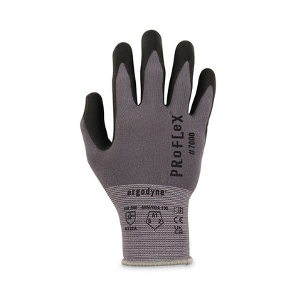 ProFlex 7000 Nitrile-Coated Gloves Microfoam Palm, EN388: 4121A, 9" Long, X-Large, Gray, 12 Pairs