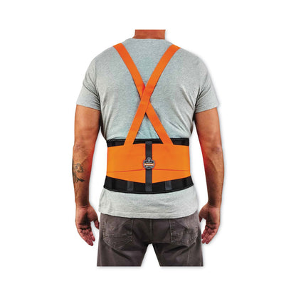 ProFlex 100HV Economy Hi-Vis Spandex Back Support Brace, X-Large, 38" to 42" Waist, Black/Orange