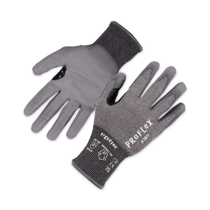 ProFlex 7071 ANSI A7 PU Coated CR Gloves, EN388: 4X42F, 9" Long, Medium, Gray, Pair