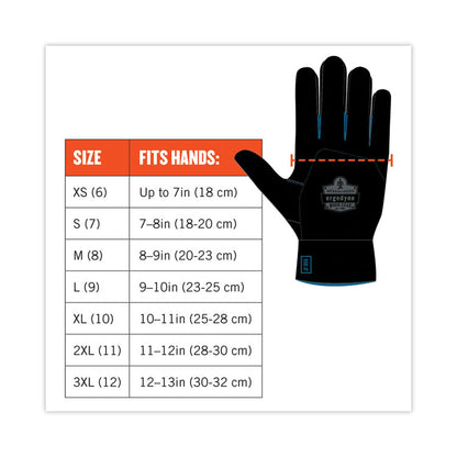 ProFlex 819WP Extreme Thermal WP Gloves, EN388: 4222B, 9" Long, Large, Black, Pair