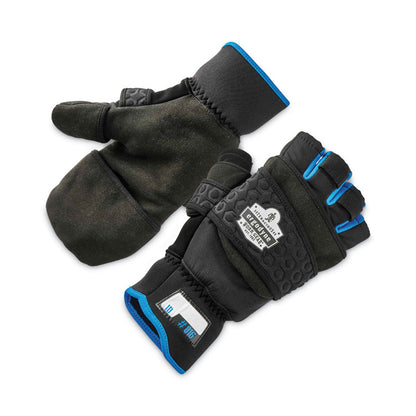 ProFlex 816 Thermal Flip-Top Gloves, EN388: 3423X, 9" Long, 2X-Large, Black, Pair