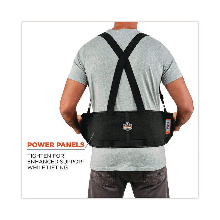 ProFlex 1650 Economy Elastic Back Support Brace, 3X-Large, 46" to 52" Waist, Black