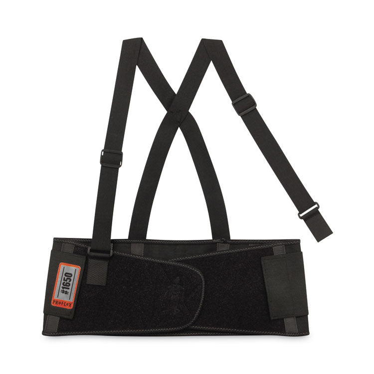 ProFlex 1650 Economy Elastic Back Support Brace, 4X-Large, 52" to 58" Waist, Black