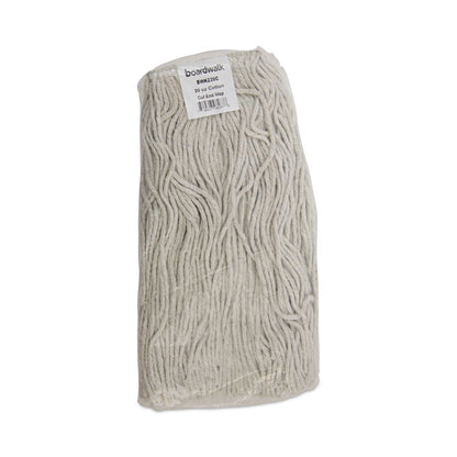 Premium Cut-End Wet Mop Heads, Cotton, 20 oz, White, 12/Carton