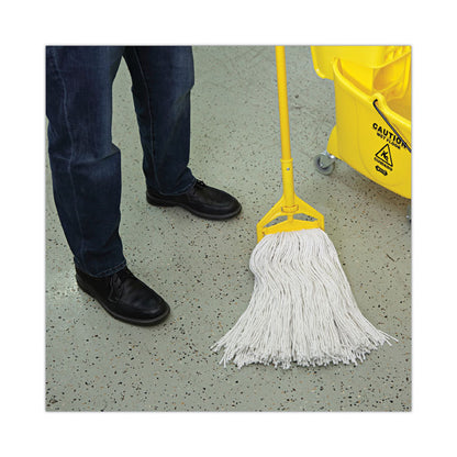 Premium Cut-End Wet Mop Heads, Rayon, 24 oz, White, 12/Carton