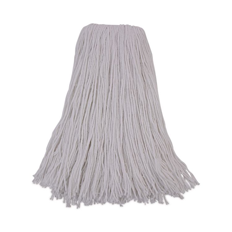 Mop Head, Premium Standard Head, Rayon Fiber, 32 oz, White, 12/Carton