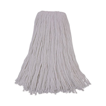 Mop Head, Premium Standard Head, Rayon Fiber, 32 oz, White, 12/Carton