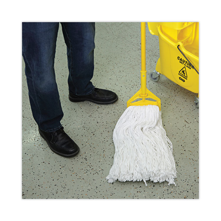 Mop Head, Premium Standard Head, Rayon Fiber, 32 oz, White, 12/Carton