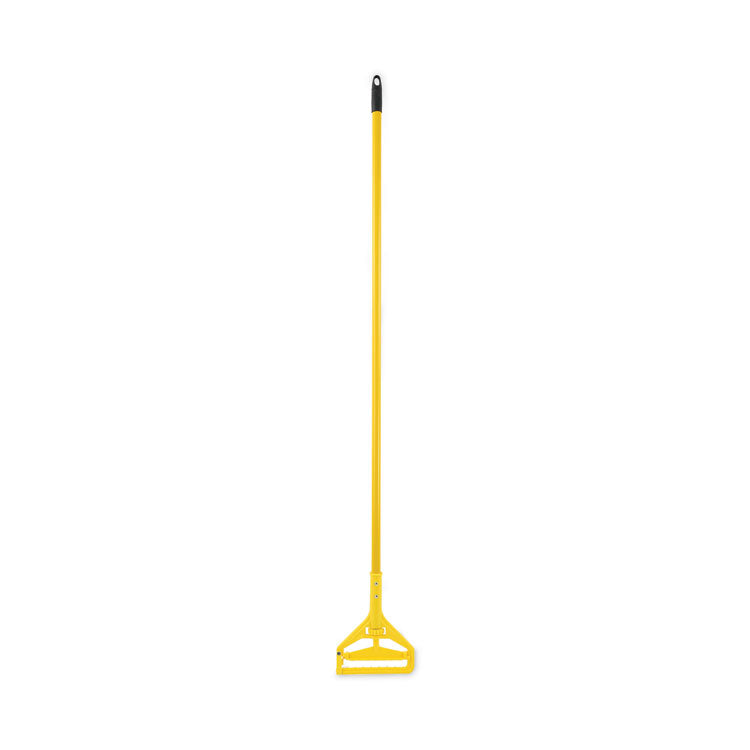 Looped End Mop Kit, Medium Blue Cotton/Rayon/Synthetic Head, 60" Yellow Metal/Polypropylene Handle