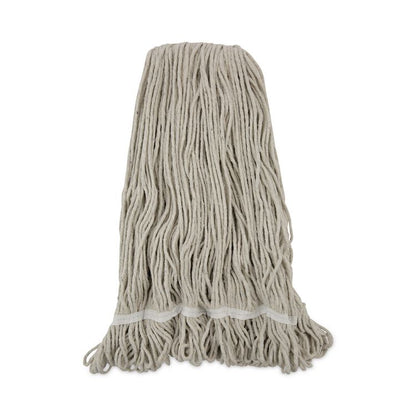 Pro Loop Web/Tailband Wet Mop Head, Cotton, 24 oz, White, 12/Carton