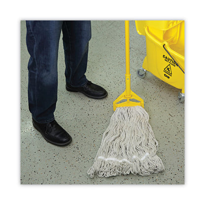 Pro Loop Web/Tailband Wet Mop Head, Cotton, 24 oz, White, 12/Carton