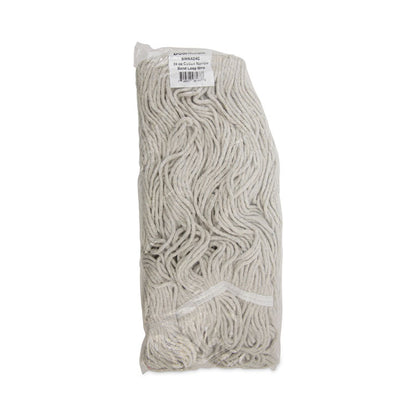 Pro Loop Web/Tailband Wet Mop Head, Cotton, 24 oz, White, 12/Carton