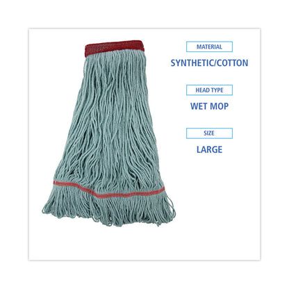 EchoMop with Looped-End Wet Head, Cotton/Rayon/Synthetic, Large, Blue